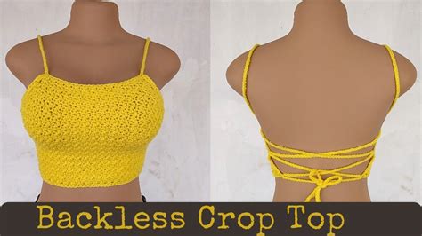 Easy Backless Crochet Crop Top Written Pattern Included Youtube