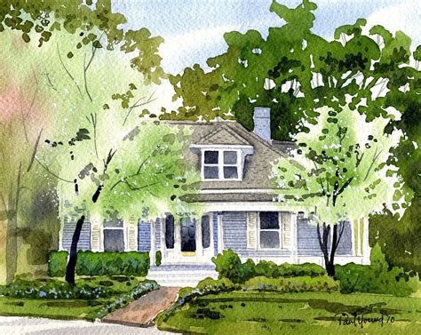 Custom 8x10 Watercolor Home House Portrait Painting FREE Etsy