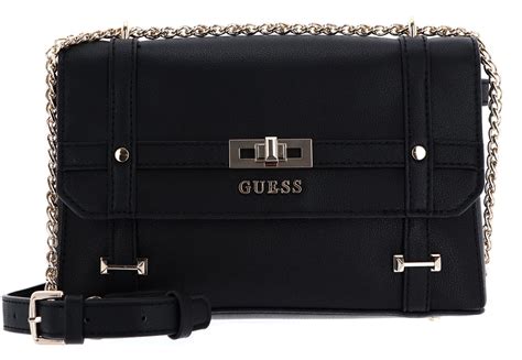 GUESS Emilee Convertible Crossbody Flap Black | modeherz