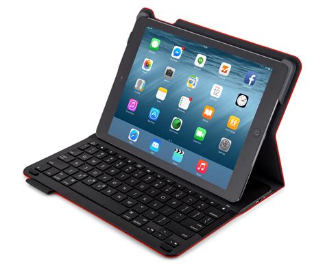 Logitech Type Protective Case With Integrated Keyboard For IPad Air Red