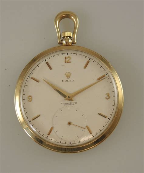 14k Gold Rolex Pocket Watch Officially Certified Chronometer C1989 In