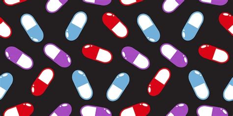 Premium Vector Medical Seamless Pattern With Colorful Pills