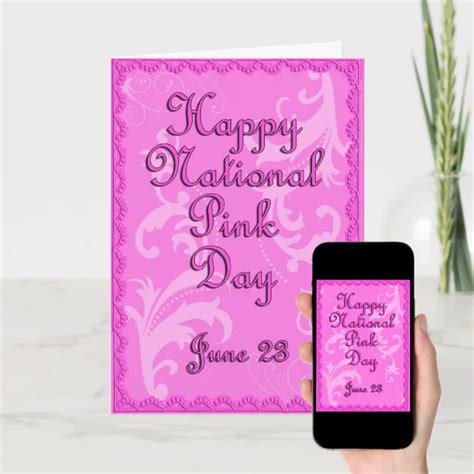 National Pink Day June 23 Card Zazzle