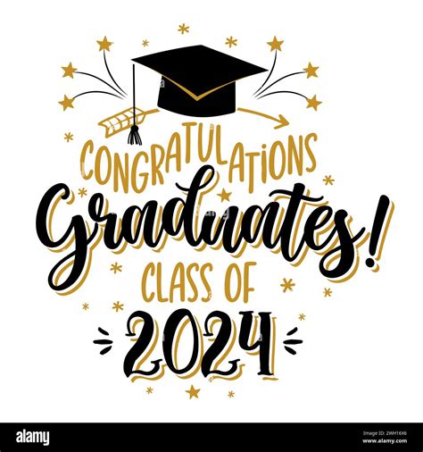 Congratulations Graduates Class Of 2024 Badge Design Template In