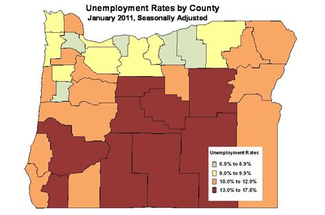 Oregon Workforce And Economic Information January Unemployment Rates