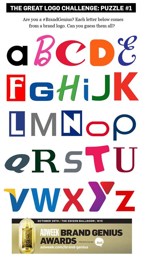 Quiz. guess the complete logo? | Abecedario, Marcos, Letras