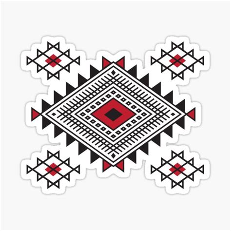 Kabyle Carpet Patterns Amazigh Sticker By Eldjama Redbubble