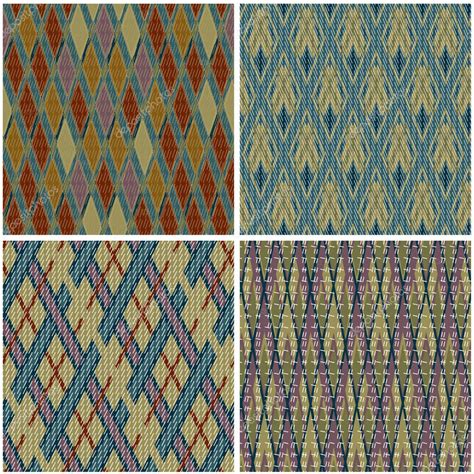 Jacquard patterns set — Stock Vector © zarja #13397464