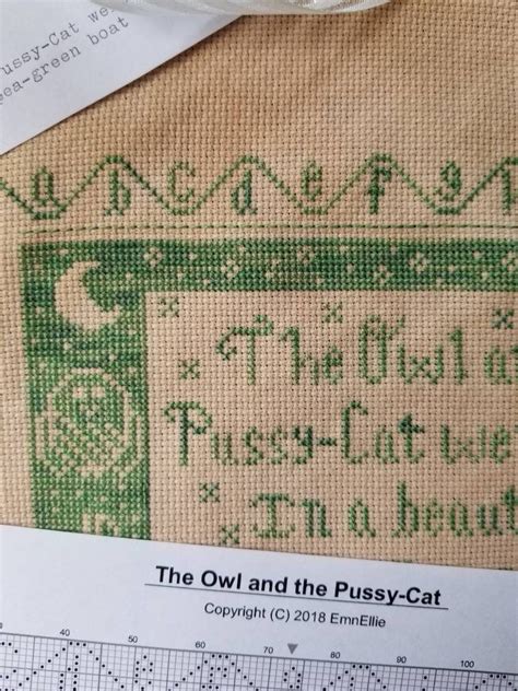 The Owl And The Pussy Cat Cross Stitch Cross Stitch Chart X Stitch