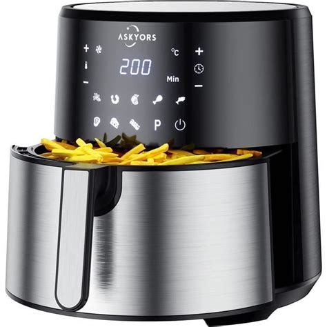 Friteuse Sans Huile 8L XXL Askyors Hot Air Fryer Avec 8 Programmes Et