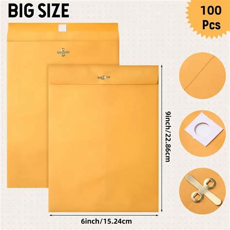 6x9 Clasp Envelopes – Brown Kraft Catalog Envelopes Clasp - Temu Ireland