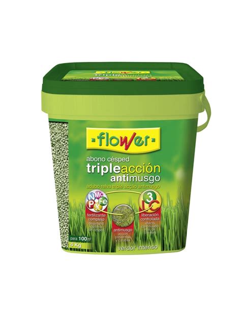 Abono Para Césped Triple Acción Antimusgo Productos Flower Formato2 4 Kg