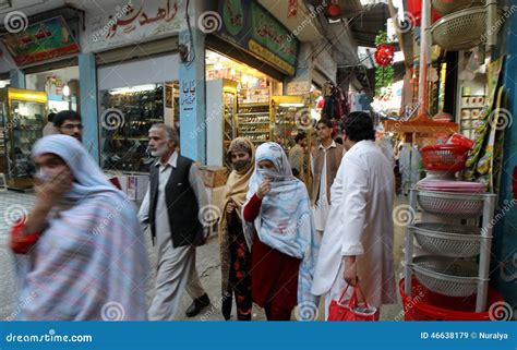 Street Market In Pakistan Editorial Stock Image Image Of Buyer 46638179