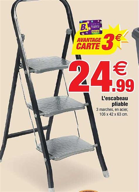 Promo L Escabeau Pliable Chez Bazarland ICatalogue Fr