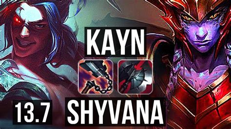 KAYN Vs SHYVANA JNG 8 0 9 1 4M Mastery Legendary 300 Games KR