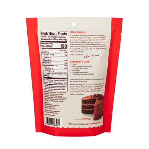 Bobs Red Mill Grain Free Chocolate Cake Mix 10 5oz Plantx Us