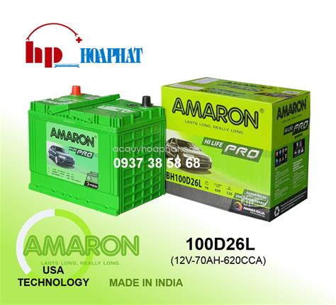 BÌNH ẮC QUY AMARON DIN74 12V 74AH