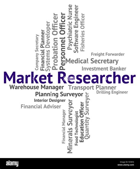 Market Researcher Meaning Gathering Data And Advertising Stock Photo ...