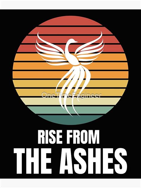 Rise From The Ashes Vintage Phoenix Poster By Onetimeengineer Redbubble