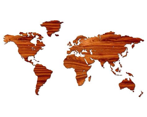 Wooden World Map - DIY - White - MiMi Innovations