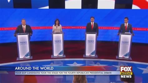 Four Candidates Took The Stage For The Fourth Gop Debate Wfxb