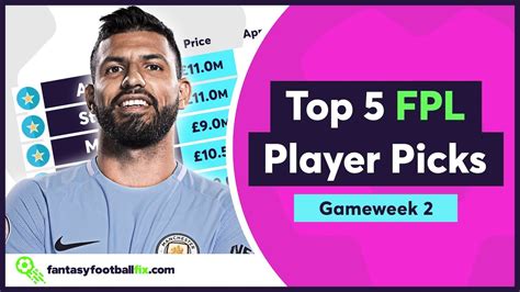 Fpl Gameweek 2 Top 5 Fix Player Picks Fantasy Premier League 2018