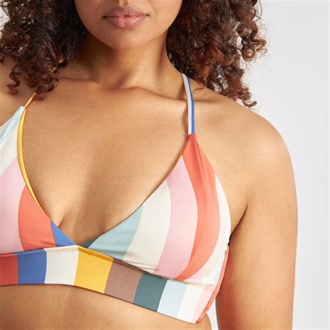 Dedicated Bikini Top Alva Stripes Multi Color