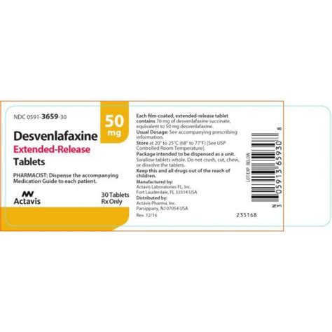 Desvenlafaxine Er 50mg Rx Products