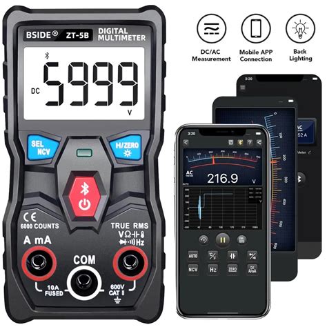 Bside Zt 5b Wireless Digital Multimeter Auto Ranging True Rms 6000