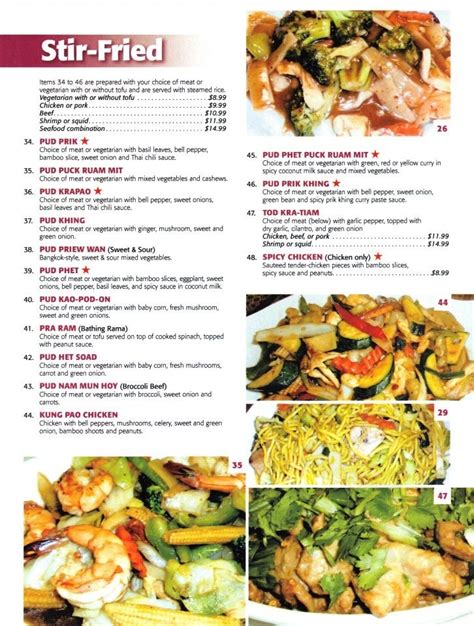 Bangkok Thai Cuisine menus in Kennewick, Washington, United States