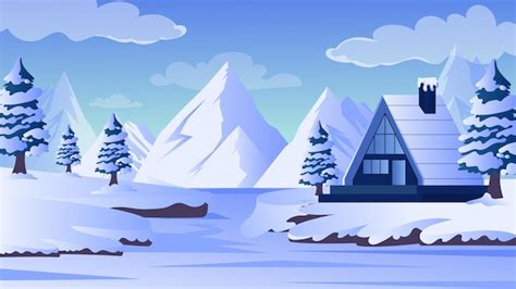 Premium Vector | Flat wallpaper design of snowy mountains