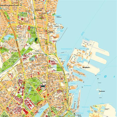 Map of copenhagen denmark - Map of copenhagen denmark (Northern Europe - Europe)