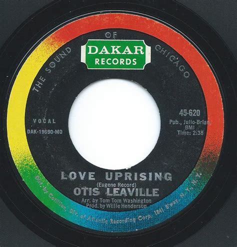 Otis Leaville Love Uprising I Need You 7 Hip Tank Records