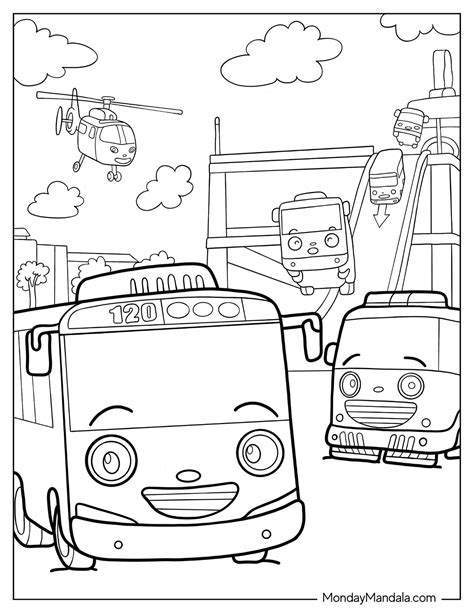 20 Tayo Coloring Pages Free Pdf Printables