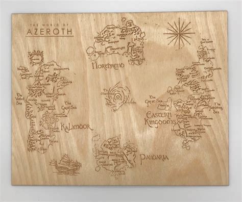 Azeroth Map From The World Of Warcraft Breakpoint Laser