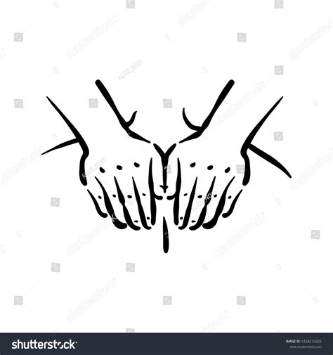 Vector Hand Drawn Illustration Massage Process Stock Vector Royalty