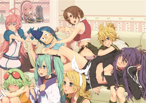 Hatsune Miku Megurine Luka Kagamine Len Kaito Meiko And 5 More Vocaloid And 2 More Drawn