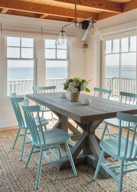 15 Stunning Beach House Dining Chairs In 2020 Cottage Dining Rooms