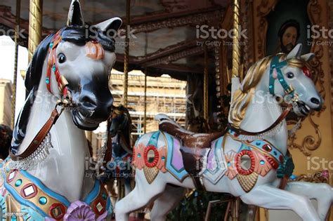 Florence Carousel In Piazza Della Repubblica Stock Photo - Download Image Now - 2015, Animal ...