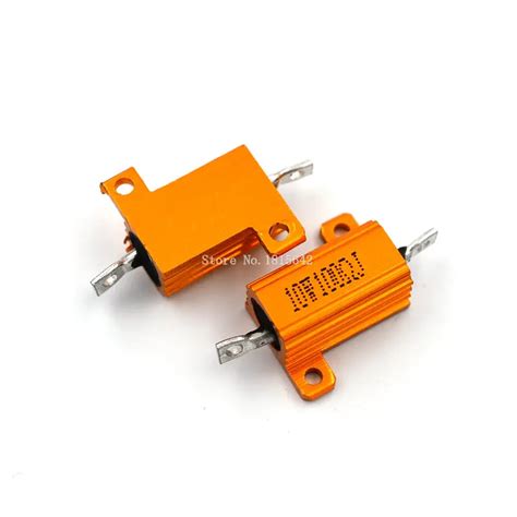 2PCS RX24 10W 100R 100RJ Wire Wound Resistor Metal Shell Aluminium ...