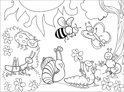 Desenhos De Bichinhos Do Jardim Para Colorir Pintar E Imprimir