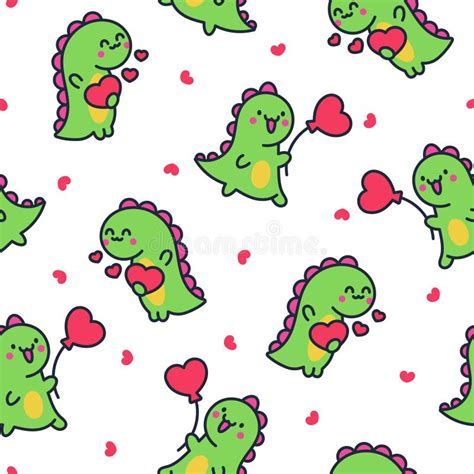 Kawaii Dino Pattern Stock Illustrations 261 Kawaii Dino Pattern Stock