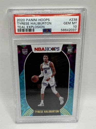 2020 21 Panini NBA Hoops Teal Explosion 238 Tyrese Haliburton RC