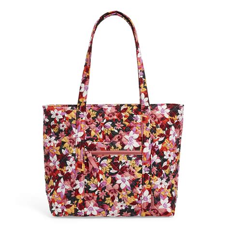 Vera Bradley Womens Recycled Cotton Vera Tote Bag Rosa Floral