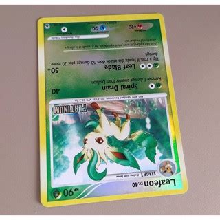 Carta Antiga Pokemon Leafeon 24 100 Reverse Holo BK Promo Platinum