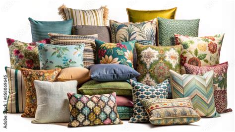 assorted decorative throws cushions  pillows  diverse modern