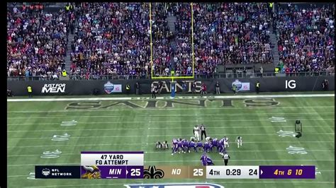 Viking Game Winning Field Goal Vs Saints In London Saints Vs Vikings