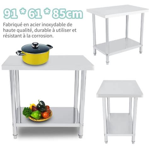 Table De Travail Plan De Travail Inox Pour Cuisine Professionnelle Plan