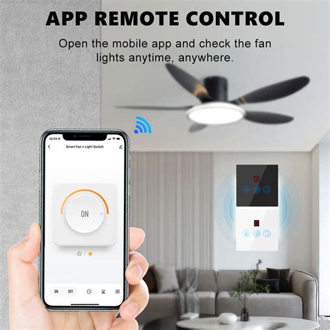 Tuya Wifi Smart Fan Light In Switch Fan Speed Light On Off