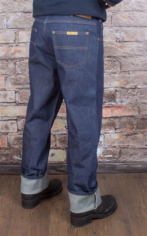 Prison Blue 50 s cut Lässige mode für männer Rockabilly jeans Mode